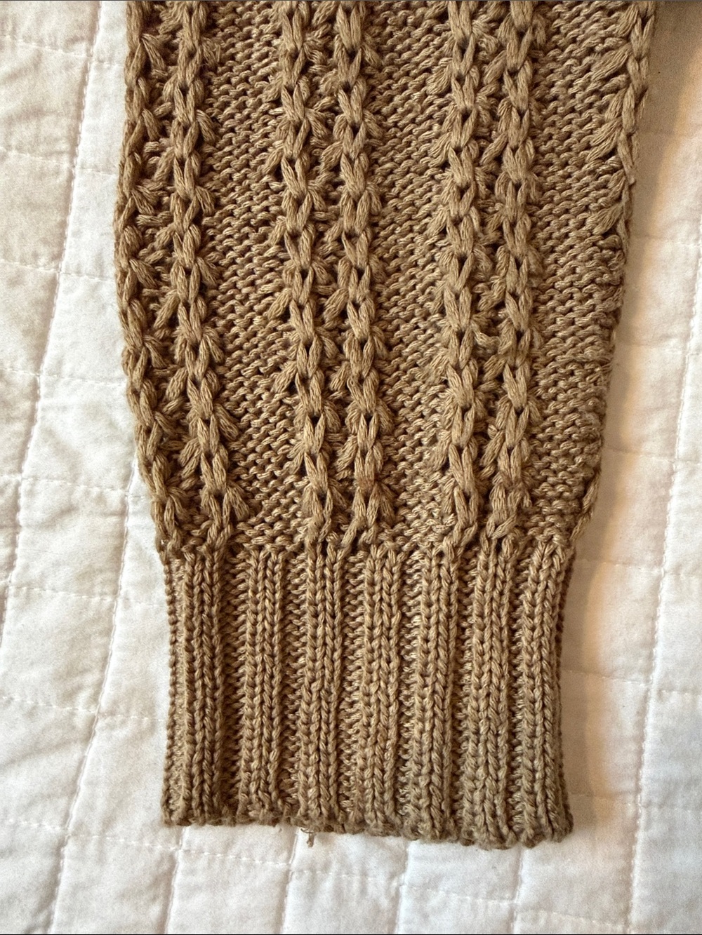 BLVD Olive Green Open-Knit Button Cardigan - Picture 6 of 9